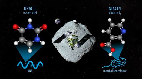 RNA compound and vitamin B3 found in samples from near-Earth asteroid